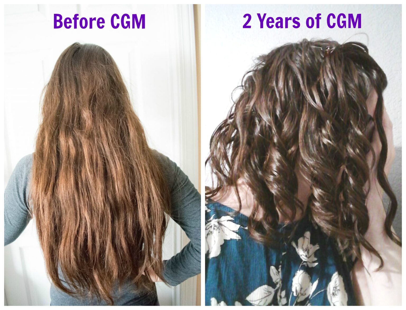 Wavy Hair Before And After Curly Girl Method