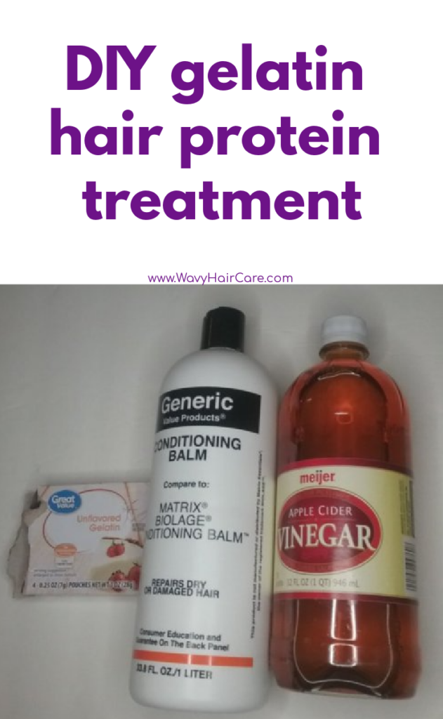DIY Gelatin Cheap Protein Treatment For Wavy Hair {Before & After