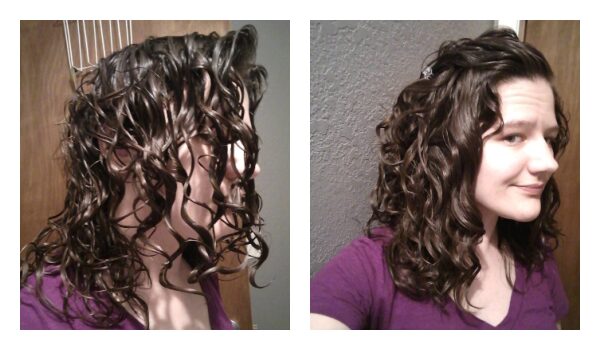 before and after scrunch out the crunch wavy hair