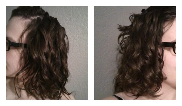 Uneven curl pattern one side is straighter than the other