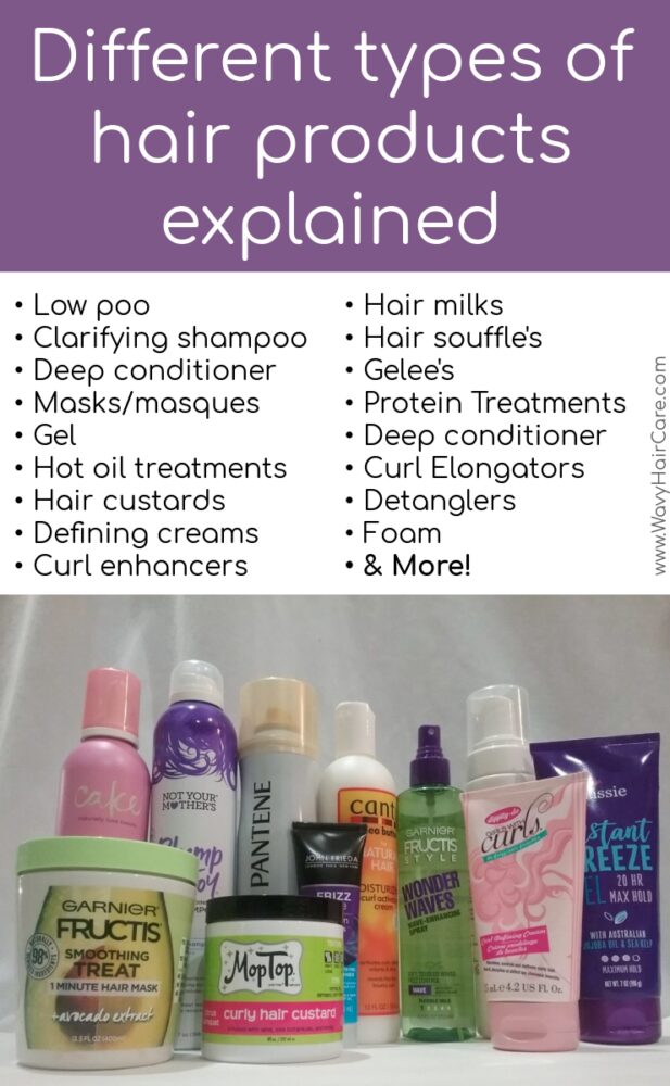 Different types of hair products explained - what their purpose is, who should use them & what order to layer them in! #wavyhair #curlygirlmethod