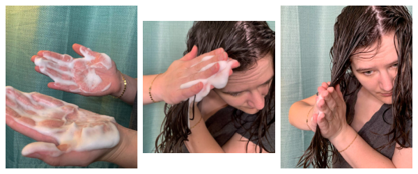 how to apply hair products with prayer hands